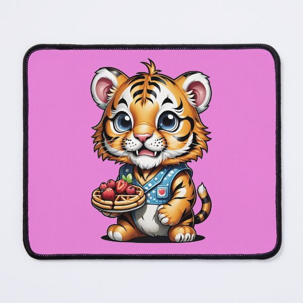 Item preview, baby tiger holding waffle designed and sold by Chantel Fourie.