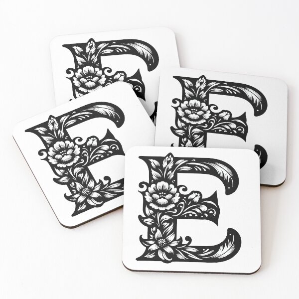 Item preview, Letter E in a decorative design designed and sold by stickysterscom.