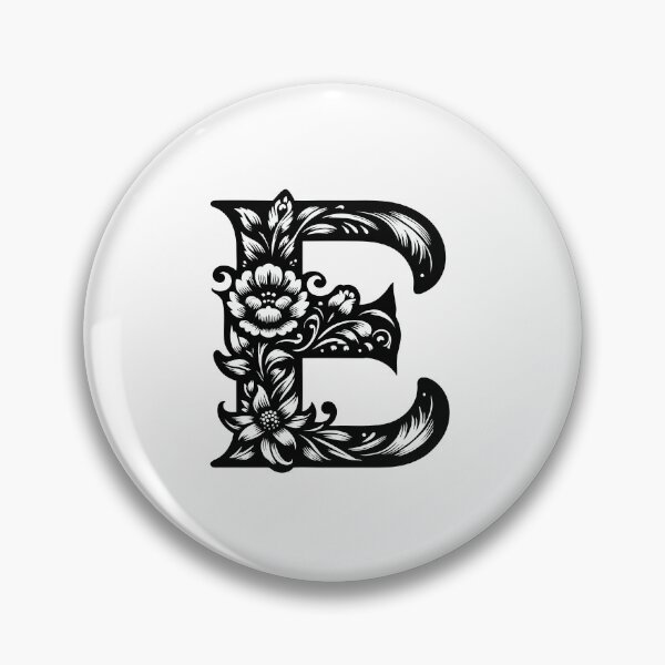 Item preview, Letter E in a decorative design designed and sold by stickysterscom.