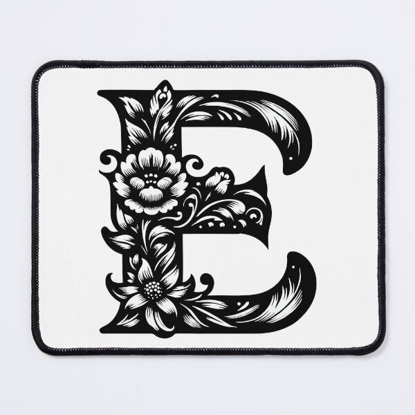 Item preview, Letter E in a decorative design designed and sold by stickysterscom.