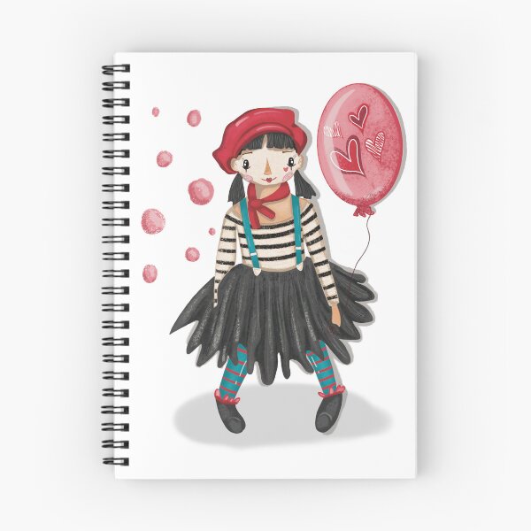 Item preview, Cute Character, Whimsical art, Mime Girl, French Mime, Clown designed and sold by SaSzArt.