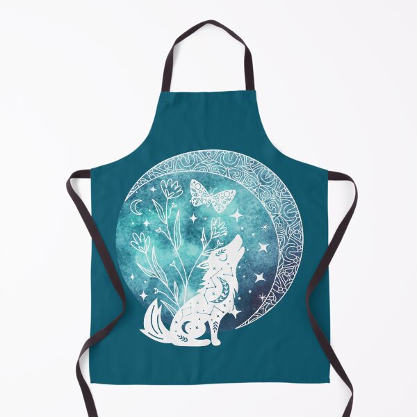 Item preview, Cute Celestial Wolf Moon, Stars and butterfly Boho Vibes designed and sold by Sarah Wainwright.