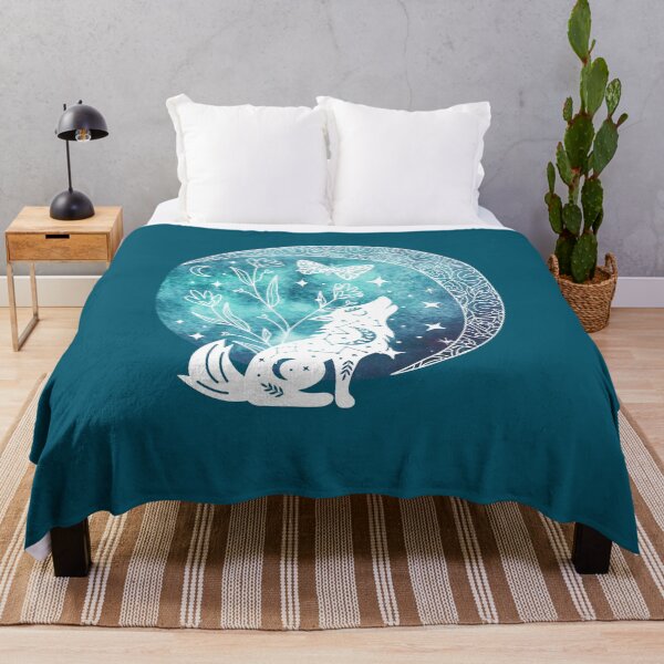 Item preview, Cute Celestial Wolf Moon, Stars and butterfly Boho Vibes designed and sold by Sarah Wainwright.