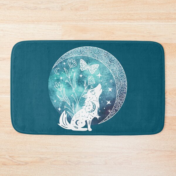 Item preview, Cute Celestial Wolf Moon, Stars and butterfly Boho Vibes designed and sold by Sarah Wainwright.
