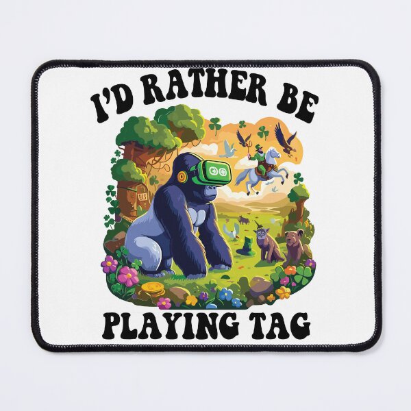 Item preview, Gorilla Monke Tag VR Gamer I'd Rather St Patrick's Day Gamer designed and sold by Wenterful.