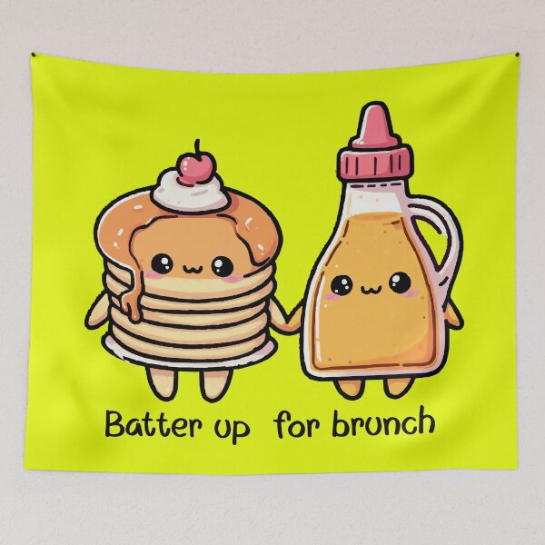 Item preview, Batter Up for Brunch: Whimsical Pancake & Syrup designed and sold by MadebyTommy.