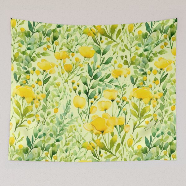 Item preview, Cottagecore Botanical Floral Herbs Plants Yellow Pressed Flowers designed and sold by fluffstuffgifts.