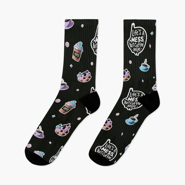 Item preview, life is a mess but coffee helps designed and sold by YuliaHulia.