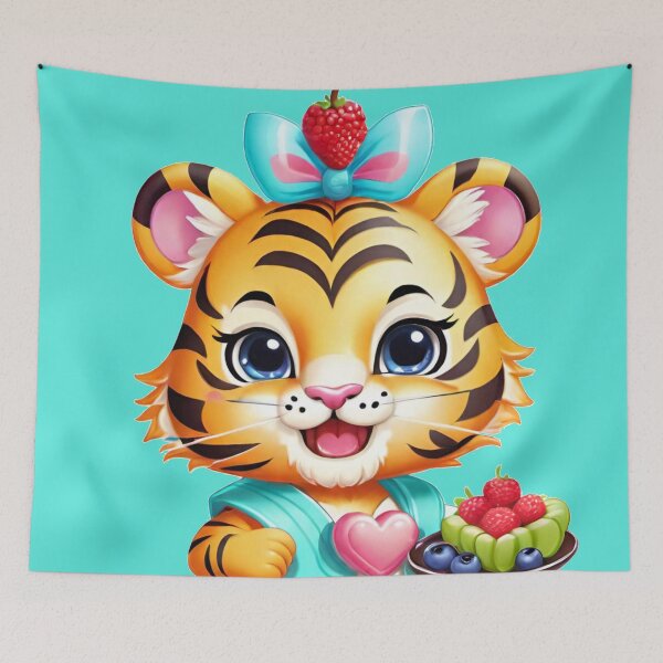 Item preview, baby Tiger holding Ice cream designed and sold by Chantel Fourie.