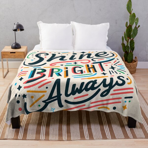 Item preview, Shine bright always, typography designed and sold by maxmaj.