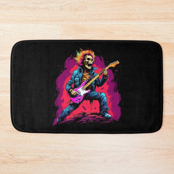 Item preview, Skeleton guitarist rock music designed and sold by DerSenat.