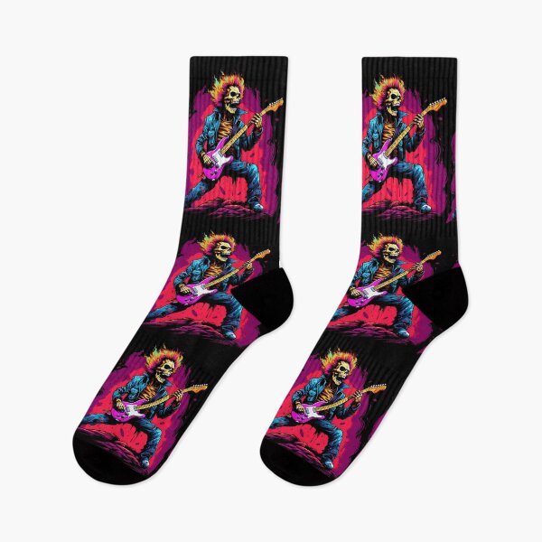 Item preview, Skeleton guitarist rock music designed and sold by DerSenat.