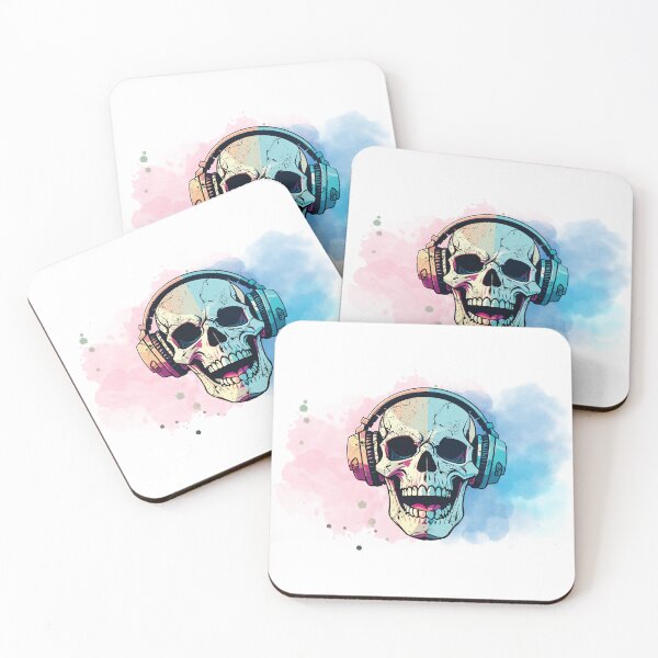 Item preview, Funny Skelton Skull colorful designed and sold by ArtisanKD.