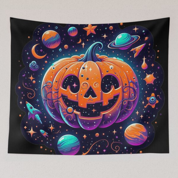 Item preview, Cosmic Halloween Pumpkin designed and sold by Echonn.