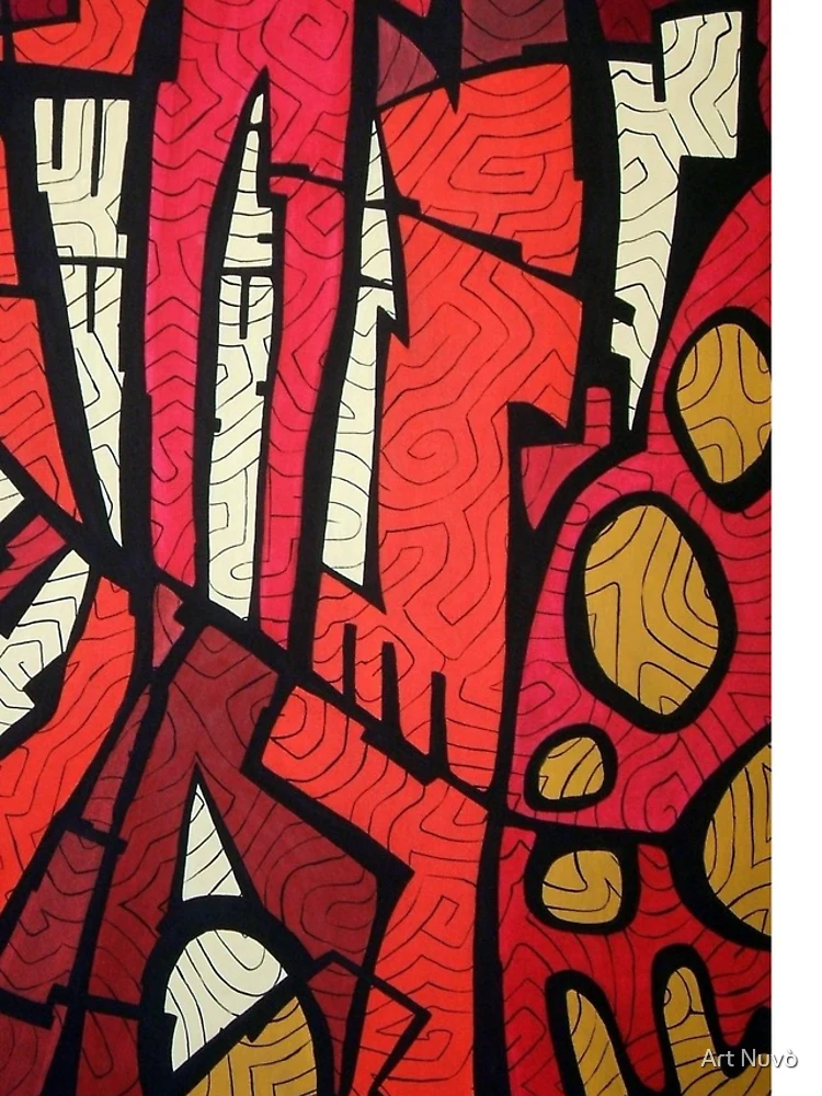Aperçu 5 sur 5. Coque iPhone avec l'œuvre Métropolis - Rouges créée et vendue par Art Nuvò.