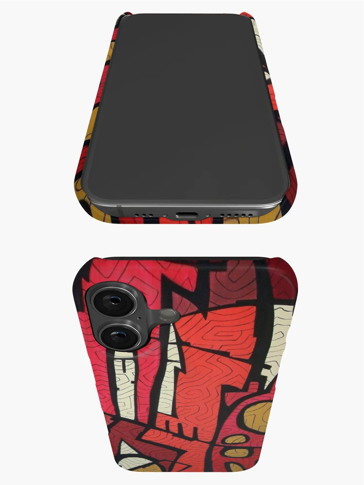 Aperçu 3 sur 4. Coque iPhone avec l'œuvre Métropolis - Rouges créée et vendue par Art Nuvò.