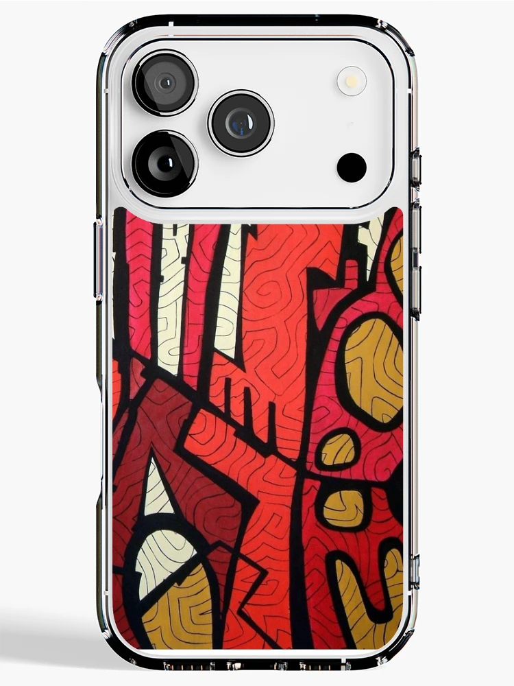 Aperçu 1 sur 5. Coque iPhone avec l'œuvre Métropolis - Rouges créée et vendue par Art Nuvò.