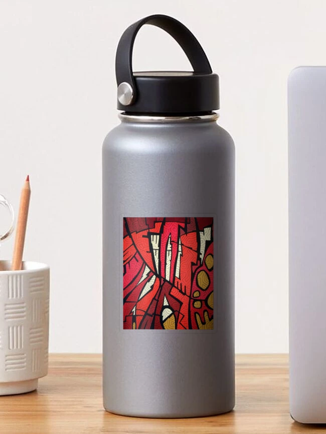 Aperçu 1 sur 3. Sticker avec l'œuvre Métropolis - Rouges créée et vendue par Art Nuvò.