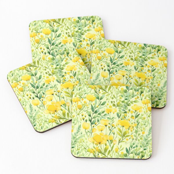 Item preview, Cottagecore Botanical Floral Herbs Plants Yellow Pressed Flowers designed and sold by fluffstuffgifts.
