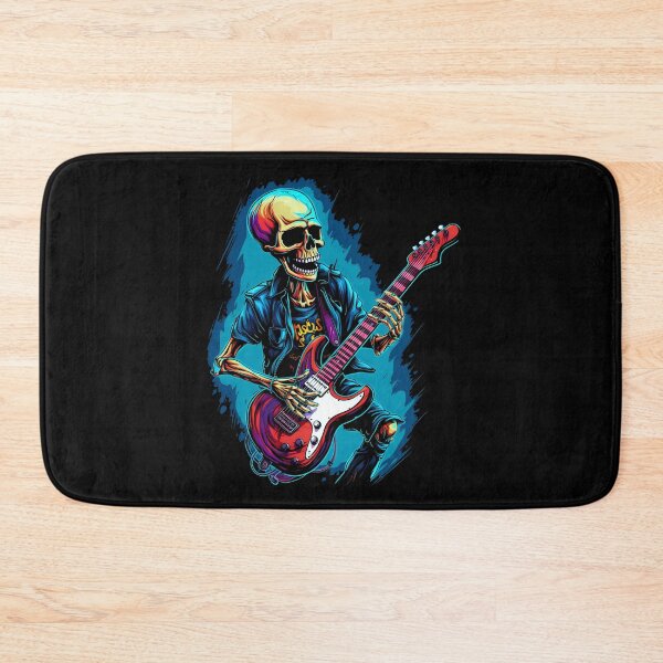 Item preview, Skeleton guitarist rock music designed and sold by DerSenat.