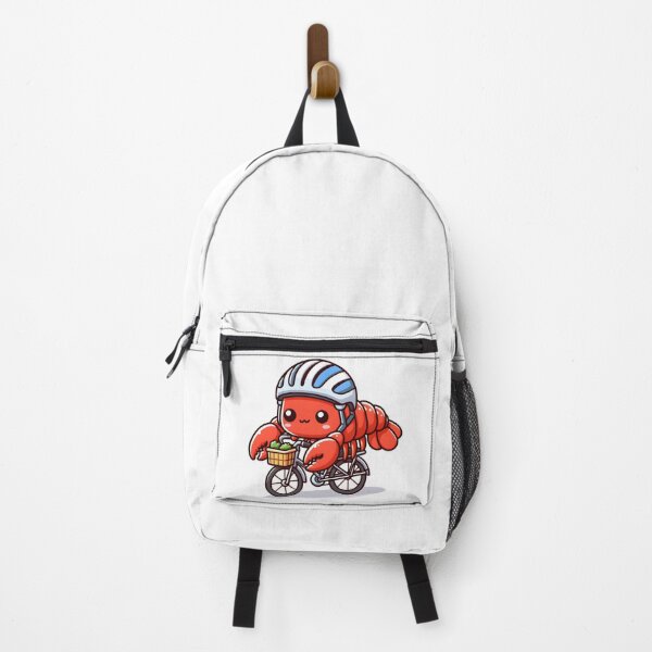 Item preview, Kawaii Lobster Wearing A Helmet Riding A Bicycle designed and sold by CanvasCutie.