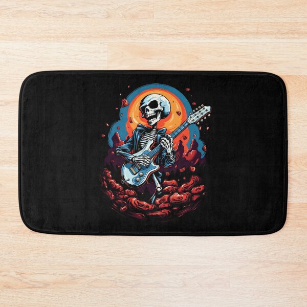 Item preview, Skeleton guitarist rock music designed and sold by DerSenat.