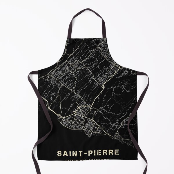 Item preview, Map of Saint-Pierre Black and white designed and sold by Jerhus.