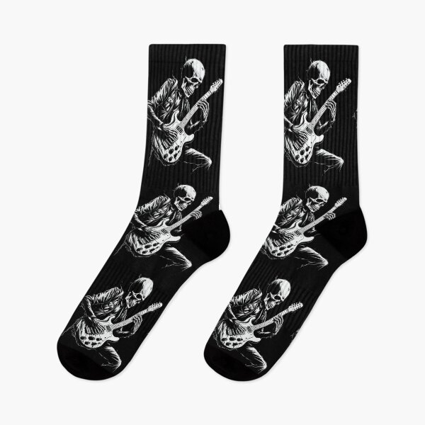 Item preview, Skeleton guitarist rock music designed and sold by DerSenat.