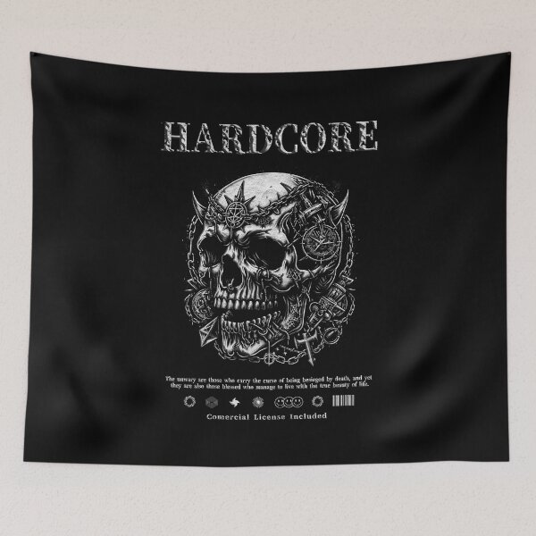 Item preview, Hardcore Skull | Skater Skull | Satanic Skull designed and sold by OrganicLights.
