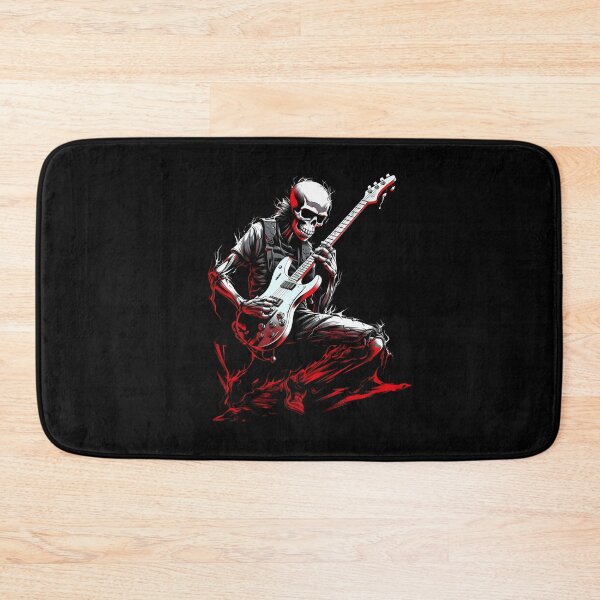 Item preview, Skeleton guitarist rock music designed and sold by DerSenat.