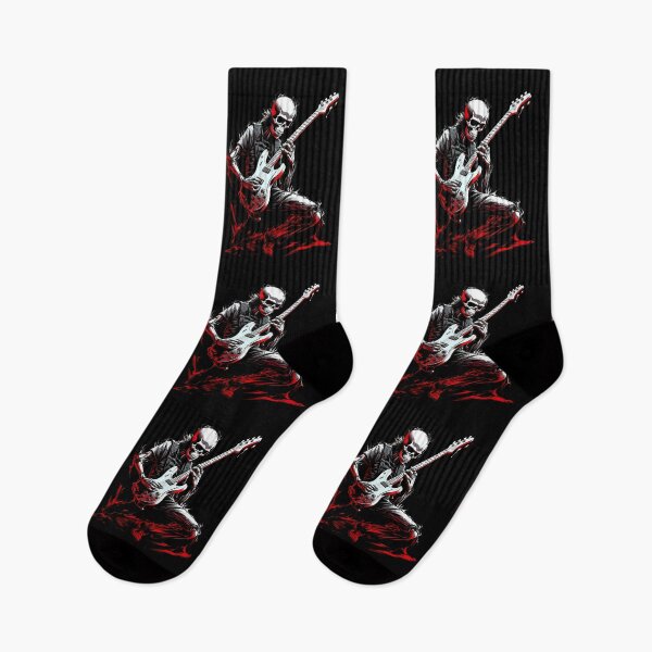 Item preview, Skeleton guitarist rock music designed and sold by DerSenat.