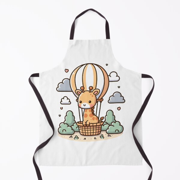 Item preview, Kawaii Giraffe In A Hot Air Balloon designed and sold by CanvasCutie.