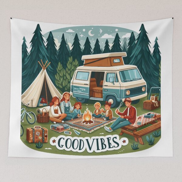 Item preview, Family camping with good vibes  designed and sold by Coollzone.