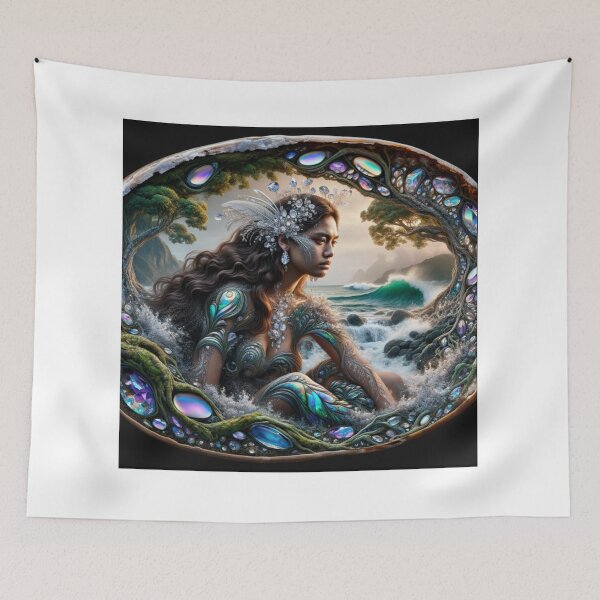 Item preview, Maori Wahine rests within a Paua  designed and sold by Traci Coxhead.