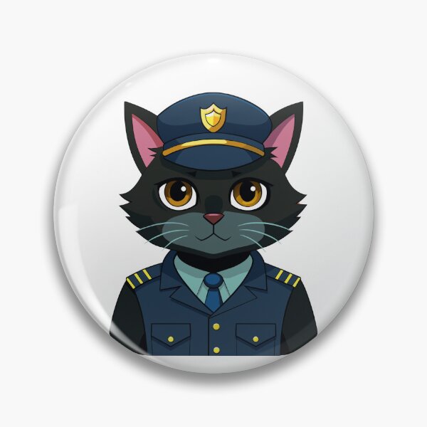 Item preview, cute cat police body black  designed and sold by naturehikers.