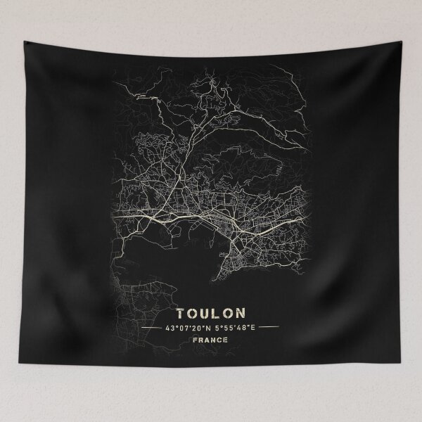 Item preview, Toulon Map Black and White designed and sold by Jerhus.