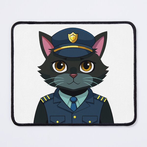 Item preview, cute cat police body black designed and sold by naturehikers.
