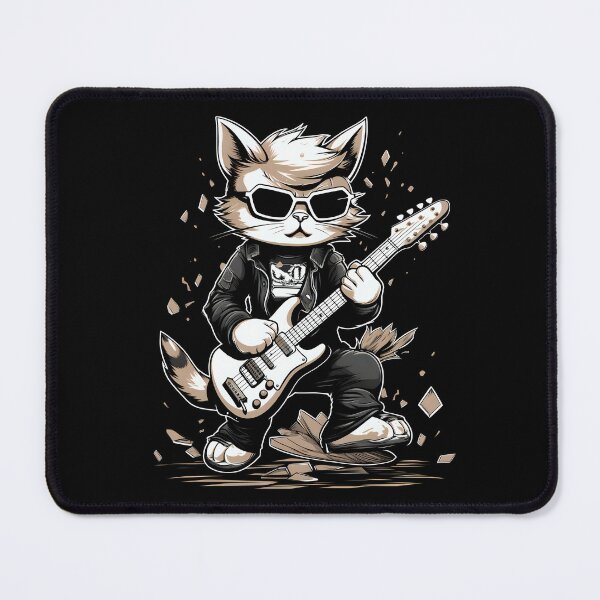 Item preview, Cat rock music guitarist designed and sold by DerSenat.