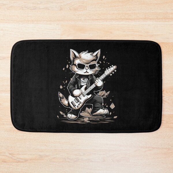 Item preview, Cat rock music guitarist designed and sold by DerSenat.