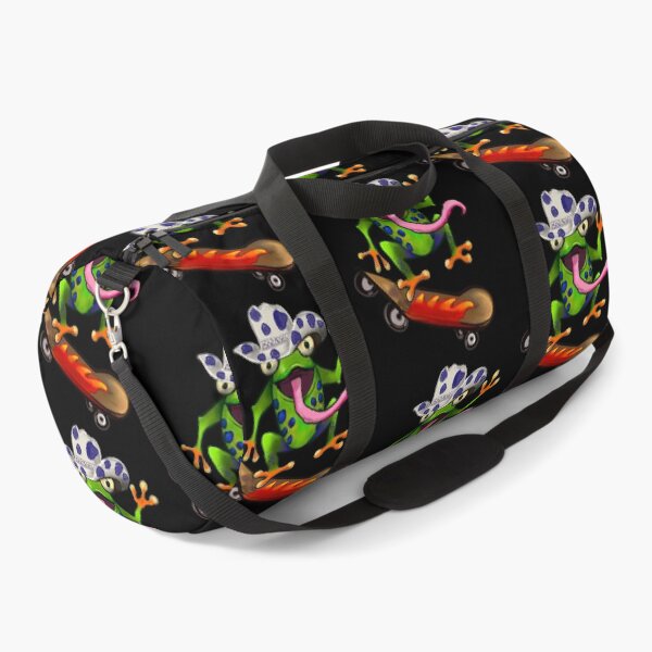 Item preview, Kawaii Froggy Skateboarding Cute Frog in cow print cowboy hat Funny toad toads amphibian tadpole Green Red eyed tree frogs rain forest science fiction gift Lizard dragon zoology frog designed and sold by Artonmytee.