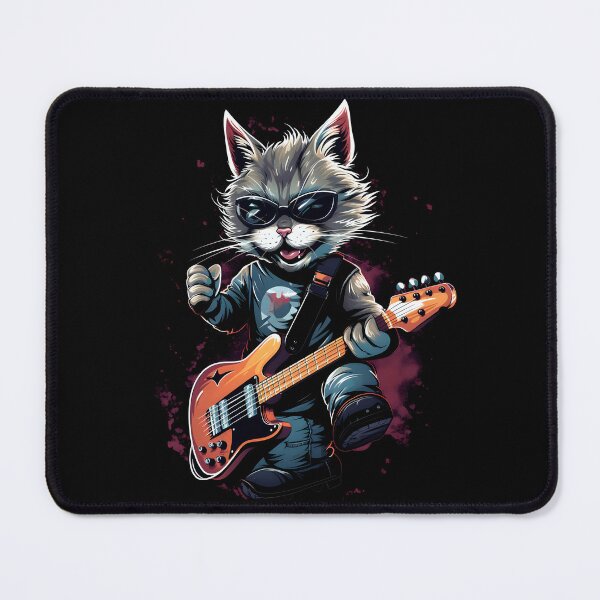 Item preview, Cat rock music guitarist designed and sold by DerSenat.