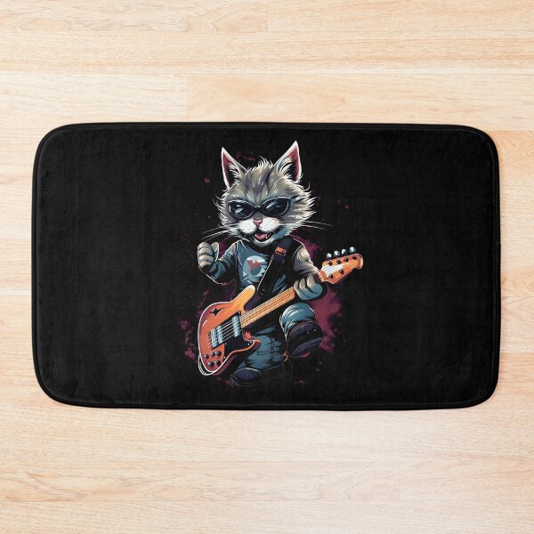Item preview, Cat rock music guitarist designed and sold by DerSenat.