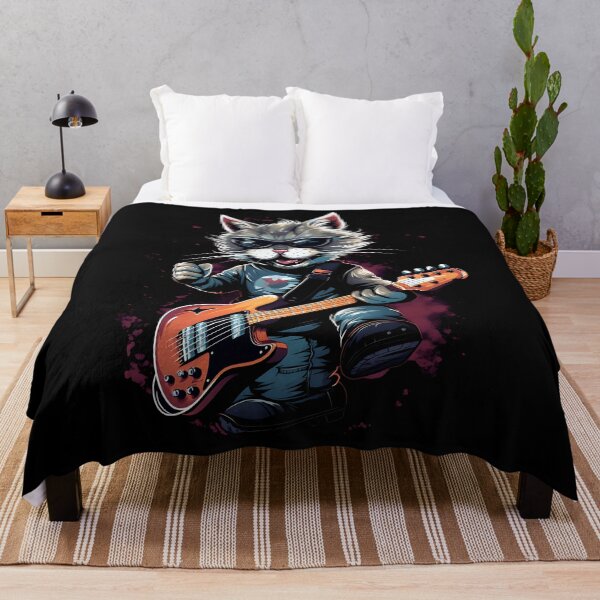 Item preview, Cat rock music guitarist designed and sold by DerSenat.