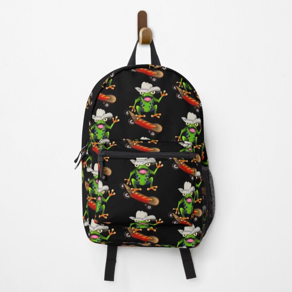 Item preview, Kawaii Froggy Green Skateboarding Cute Frog in cowboy hat Funny toad toads amphibian tadpole Green Red eyed tree frogs rain forest science fiction gift Lizard dragon zoology frog designed and sold by Artonmytee.