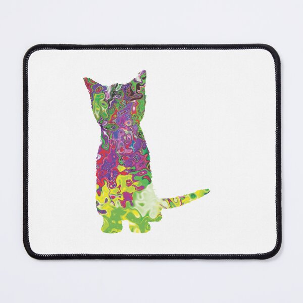 Item preview, Beautiful Rainbow Lady Marbled Cat Silhouette Design designed and sold by TerScott.