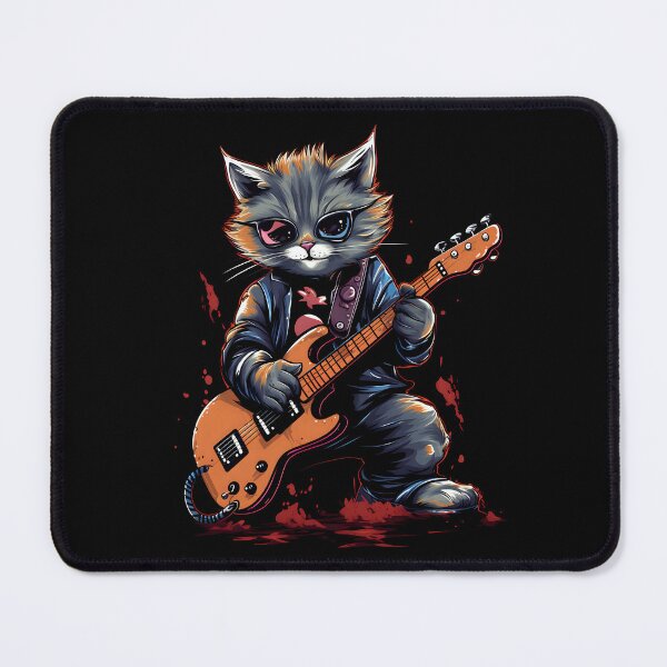 Item preview, Cat rock music guitarist designed and sold by DerSenat.