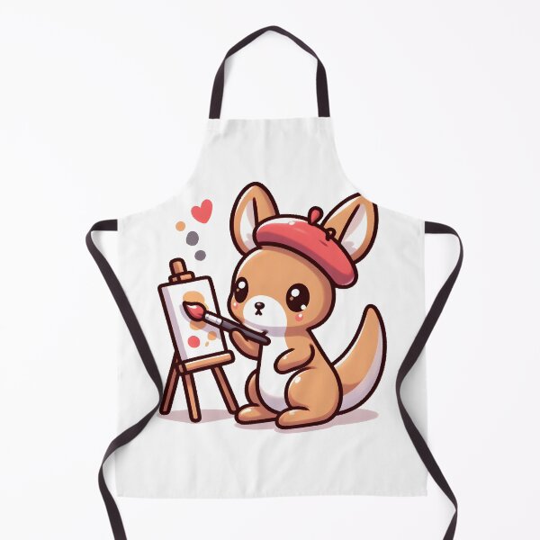 Item preview, Kawaii Kangaroo With Artist'S Beret designed and sold by CanvasCutie.