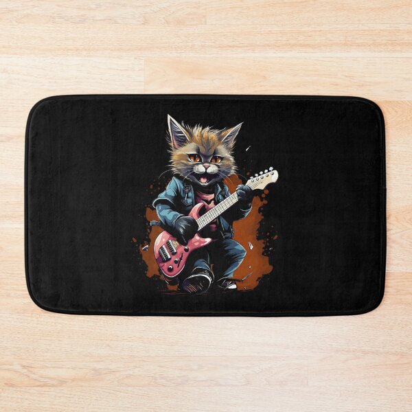 Item preview, Cat rock music guitarist designed and sold by DerSenat.