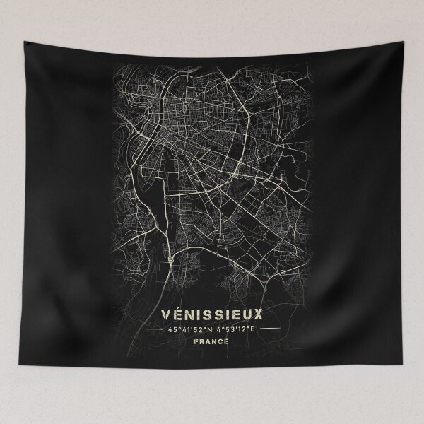 Item preview, Map of Vénissieux Black and white designed and sold by Jerhus.