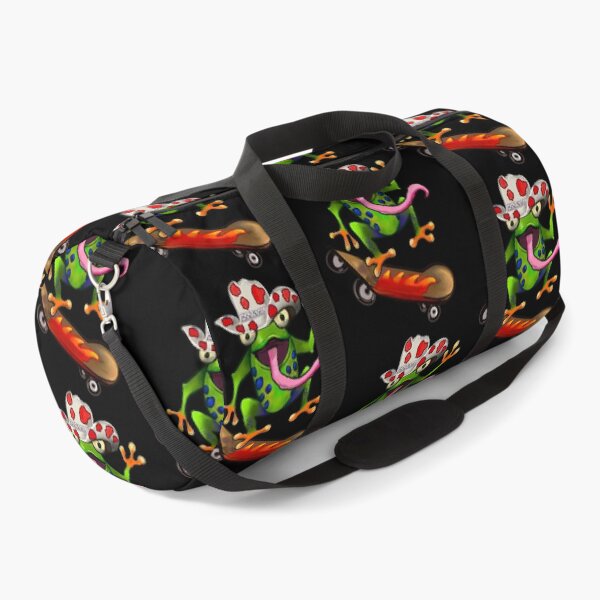 Item preview, Kawaii Froggy Skateboarding Cute Frog in Red cow print cowboy hat Funny toad toads amphibian tadpole Green Red eyed tree frogs rain forest science fiction gift Lizard dragon zoology frog designed and sold by Artonmytee.